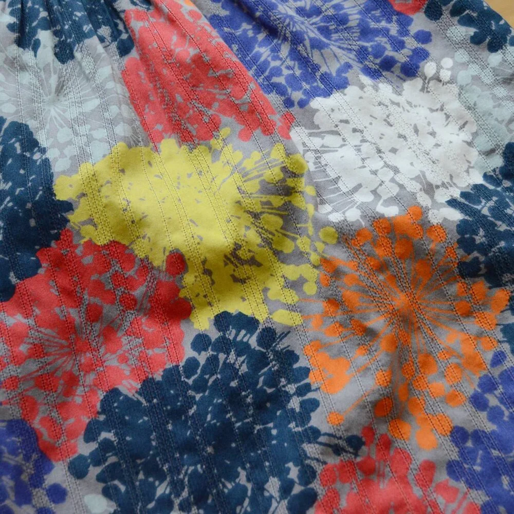 Boden Dress Womens 2R Floral Bold Cap Sleeve Lightweight Blue Yellow Red Orange - Picture 6 of 12